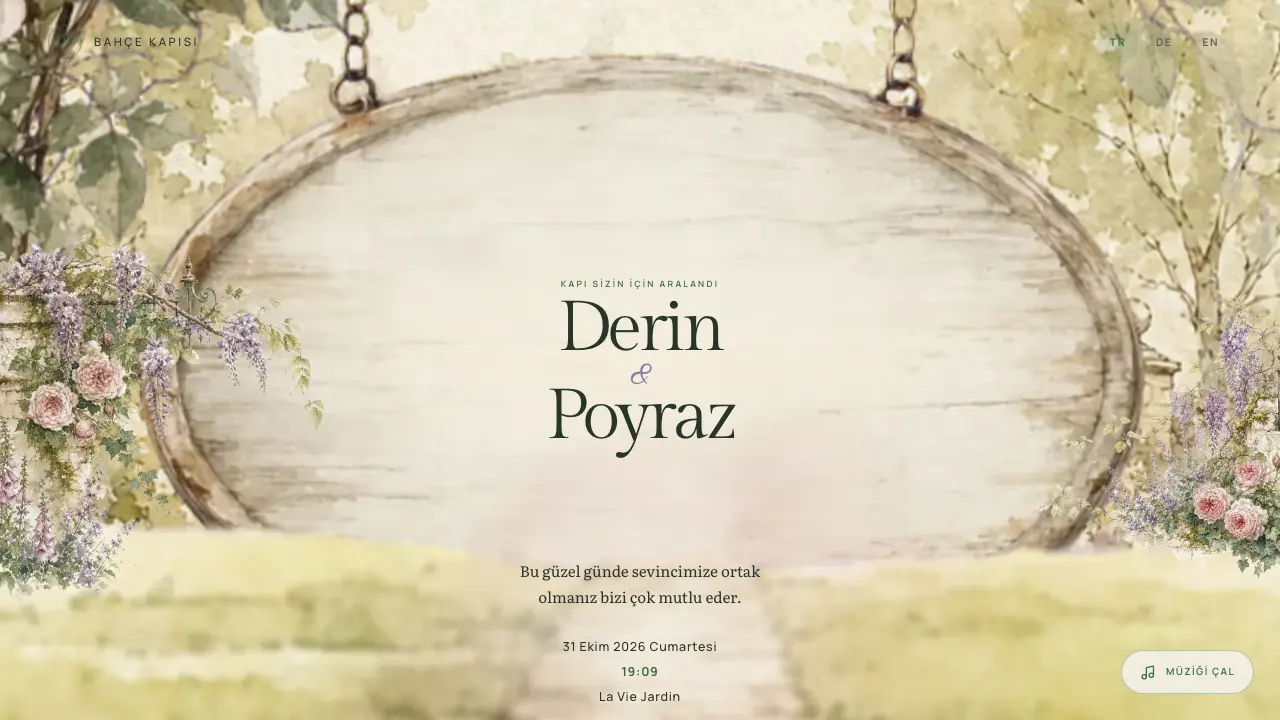 Bahçe Kapısı şablonu, Derin & Poyraz