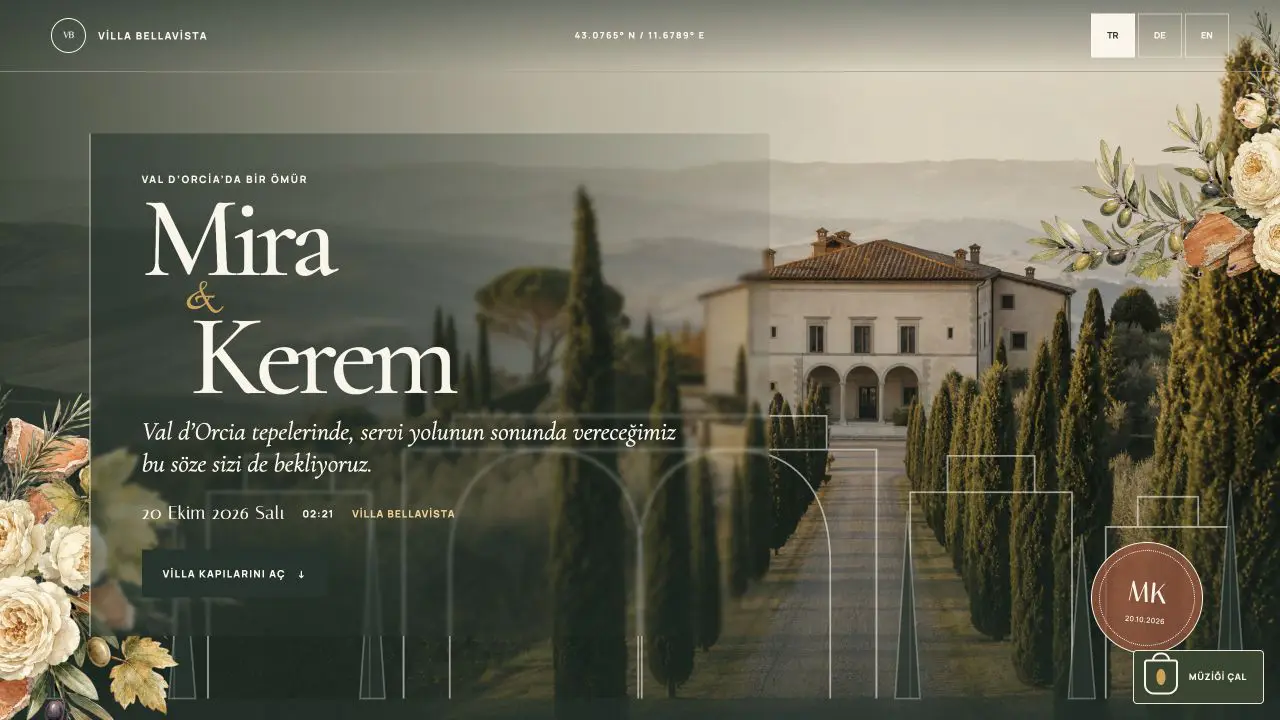 Villa Bellavista şablonu, Mira & Kerem