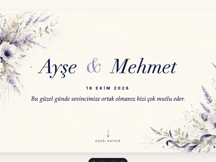 Lavanta Demo düğün sitesi şablonu