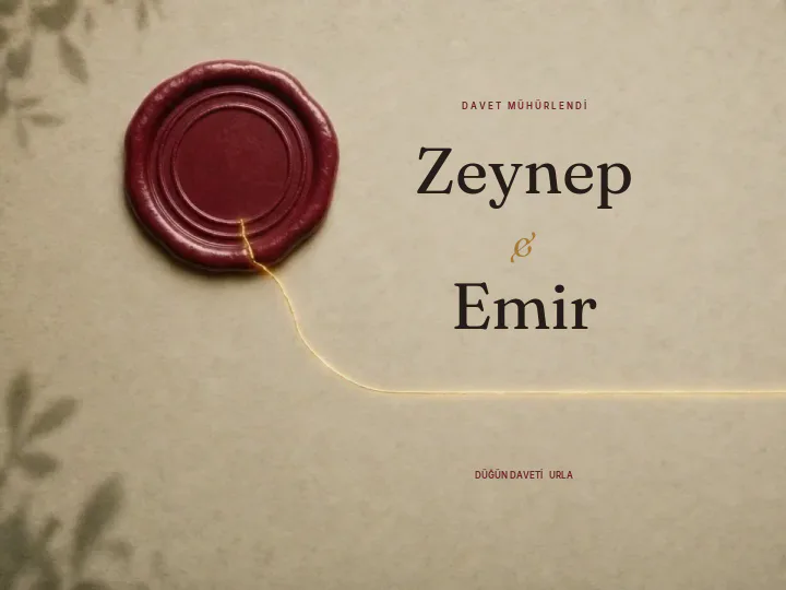 Mühürlü Zaman düğün sitesi şablonu