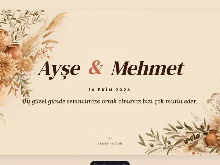 Toprak Akdeniz düğün sitesi şablonu