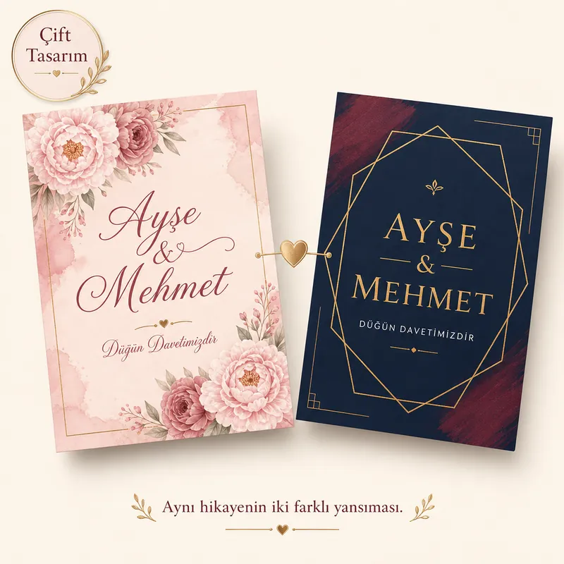 Çift taraflı davetiye örnekleri